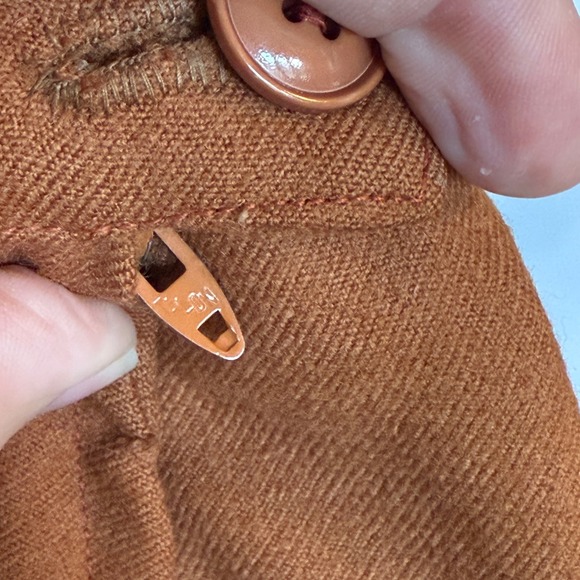 Vintage‎ Giorgio Armani Tan Pleated Midi Skirt IT 44 XS Boho Retro Modest - Picture 7 of 8